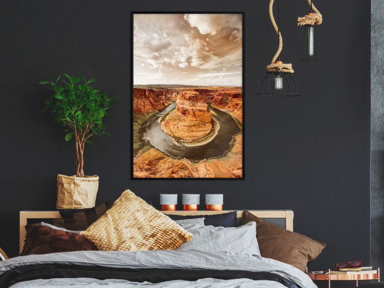 Poster Rustic Landscape - landscape of orange rocks against sky 123824 additionalImage 5