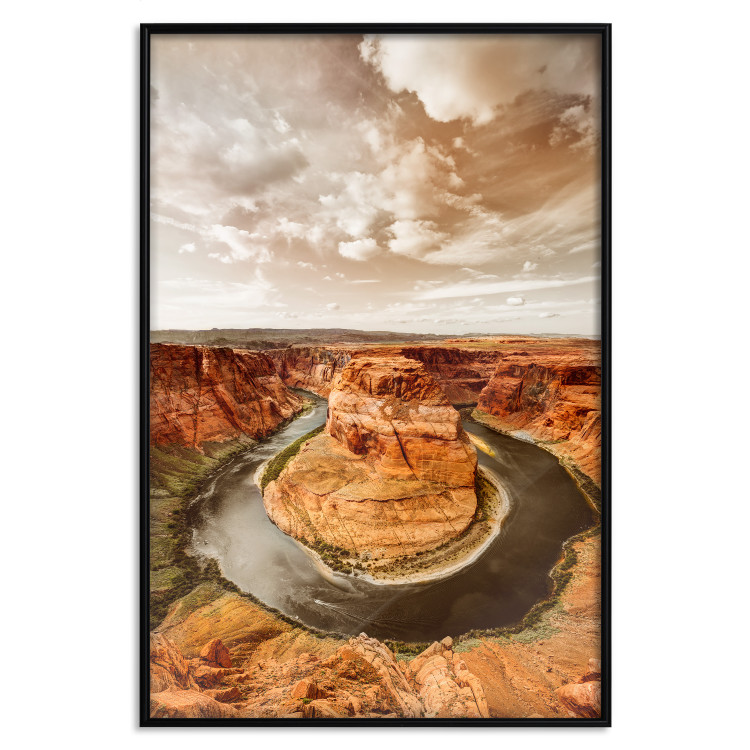 Poster Rustic Landscape - landscape of orange rocks against sky 123824 additionalImage 24