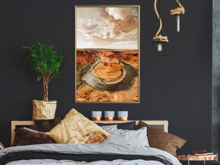 Poster Rustic Landscape - landscape of orange rocks against sky 123824 additionalImage 7