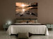 Canvas Art Print Sunset over the sea in sepia - a moody sea landscape 125024 additionalThumb 3