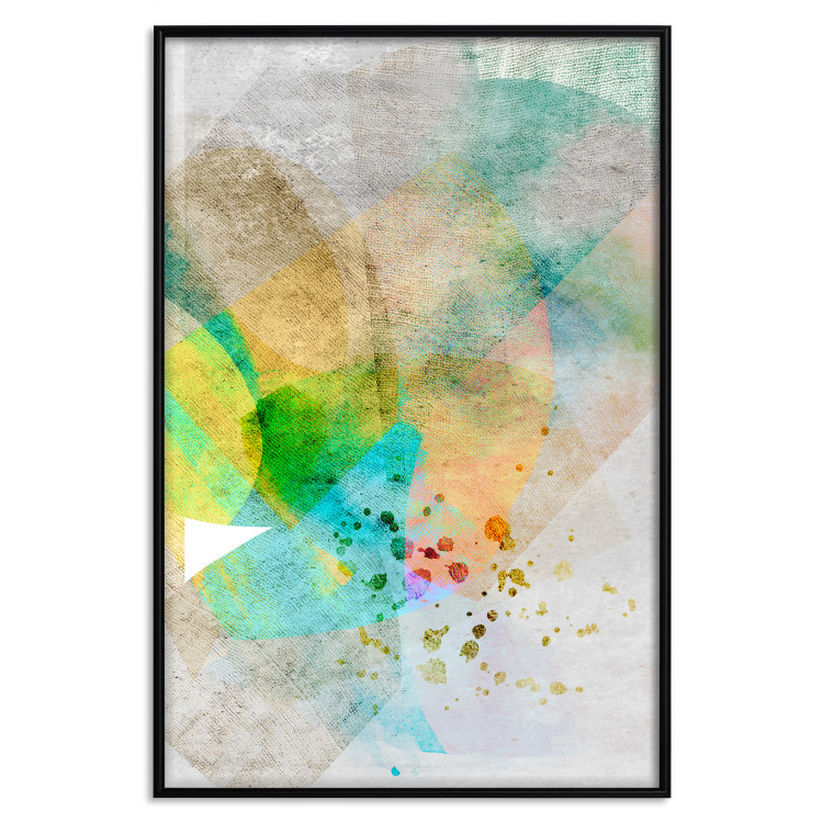 Wall Poster Butterfly and Dreams - colorful composition of abstraction on fabric texture 127524 additionalImage 16