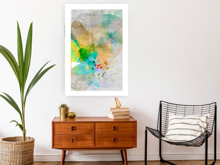 Wall Poster Butterfly and Dreams - colorful composition of abstraction on fabric texture 127524 additionalImage 3