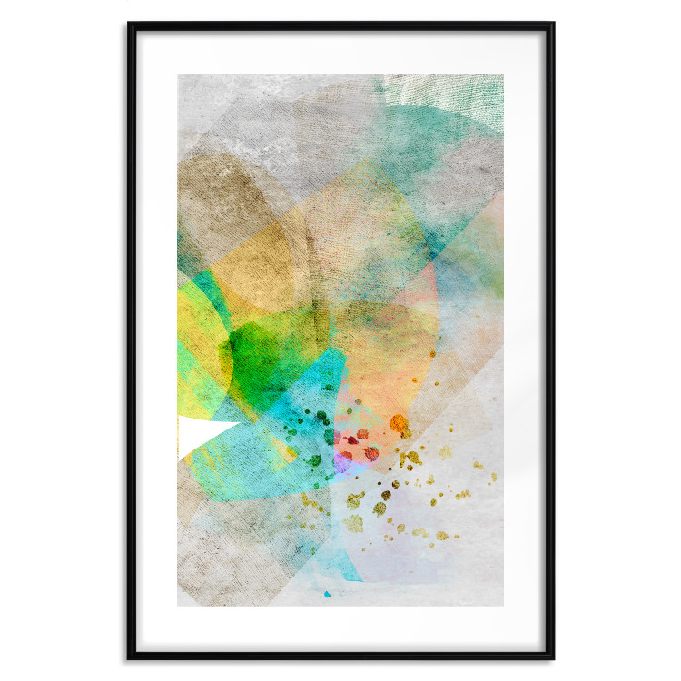 Wall Poster Butterfly and Dreams - colorful composition of abstraction on fabric texture 127524 additionalImage 15