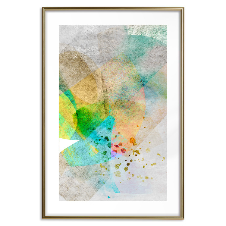 Wall Poster Butterfly and Dreams - colorful composition of abstraction on fabric texture 127524 additionalImage 14