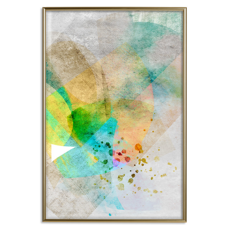 Wall Poster Butterfly and Dreams - colorful composition of abstraction on fabric texture 127524 additionalImage 17