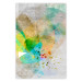 Wall Poster Butterfly and Dreams - colorful composition of abstraction on fabric texture 127524
