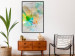 Wall Poster Butterfly and Dreams - colorful composition of abstraction on fabric texture 127524 additionalThumb 4