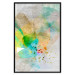 Wall Poster Butterfly and Dreams - colorful composition of abstraction on fabric texture 127524 additionalThumb 16