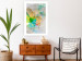 Wall Poster Butterfly and Dreams - colorful composition of abstraction on fabric texture 127524 additionalThumb 3