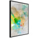 Wall Poster Butterfly and Dreams - colorful composition of abstraction on fabric texture 127524 additionalThumb 11