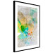 Wall Poster Butterfly and Dreams - colorful composition of abstraction on fabric texture 127524 additionalThumb 6