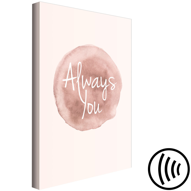 Canvas Always You (1-part) vertical - English writing on a pink background 127824 additionalImage 6
