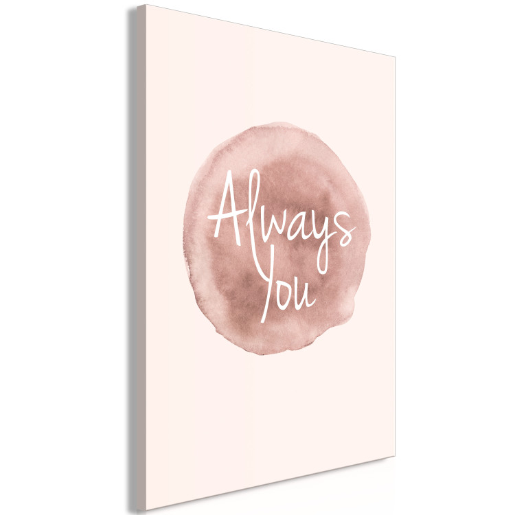 Canvas Always You (1-part) vertical - English writing on a pink background 127824 additionalImage 2