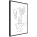 Poster Wild Cactus - line art of cactus in pot with geometric figures 128024 additionalThumb 13