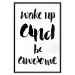 Poster Wake up and Be Awesome - black and white composition with English text 128924 additionalThumb 16