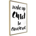 Poster Wake up and Be Awesome - black and white composition with English text 128924 additionalThumb 12
