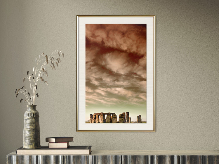 Wall Poster Clouds over Stonehenge - sky landscape with clouds over the stones 129724 additionalImage 22