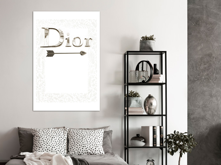Canvas Print Silver Dior (1-piece) Vertical - English text on white background 130324 additionalImage 3