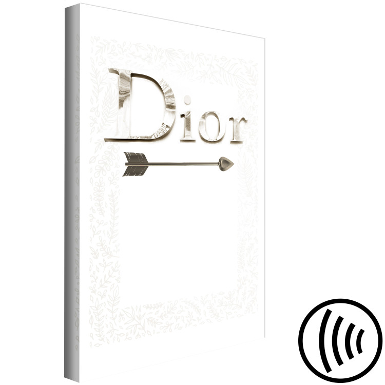Canvas Print Silver Dior (1-piece) Vertical - English text on white background 130324 additionalImage 6