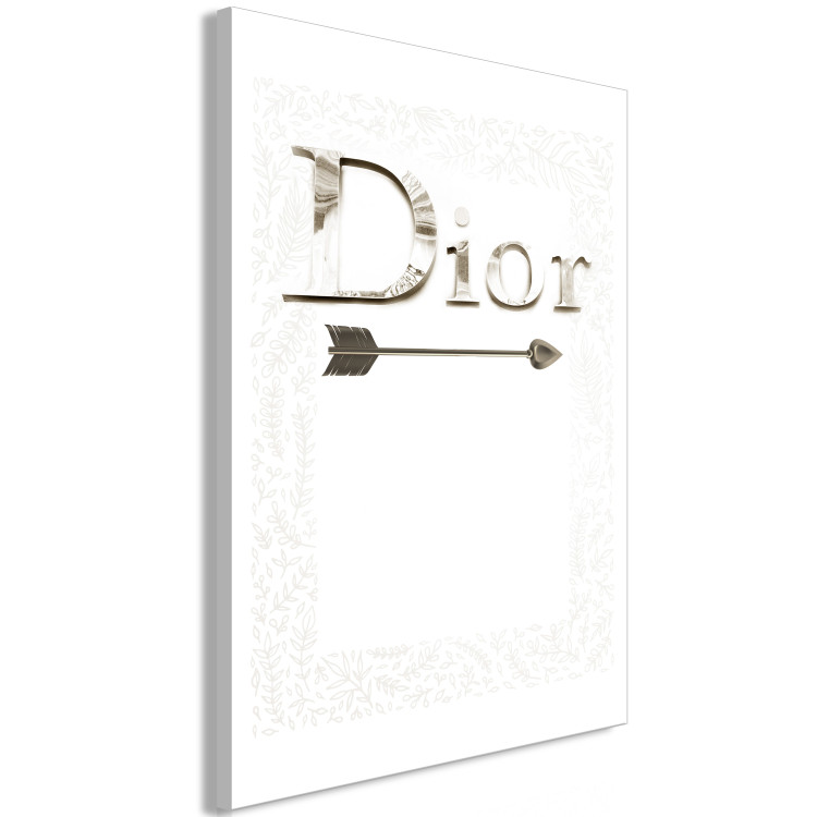 Canvas Print Silver Dior (1-piece) Vertical - English text on white background 130324 additionalImage 2