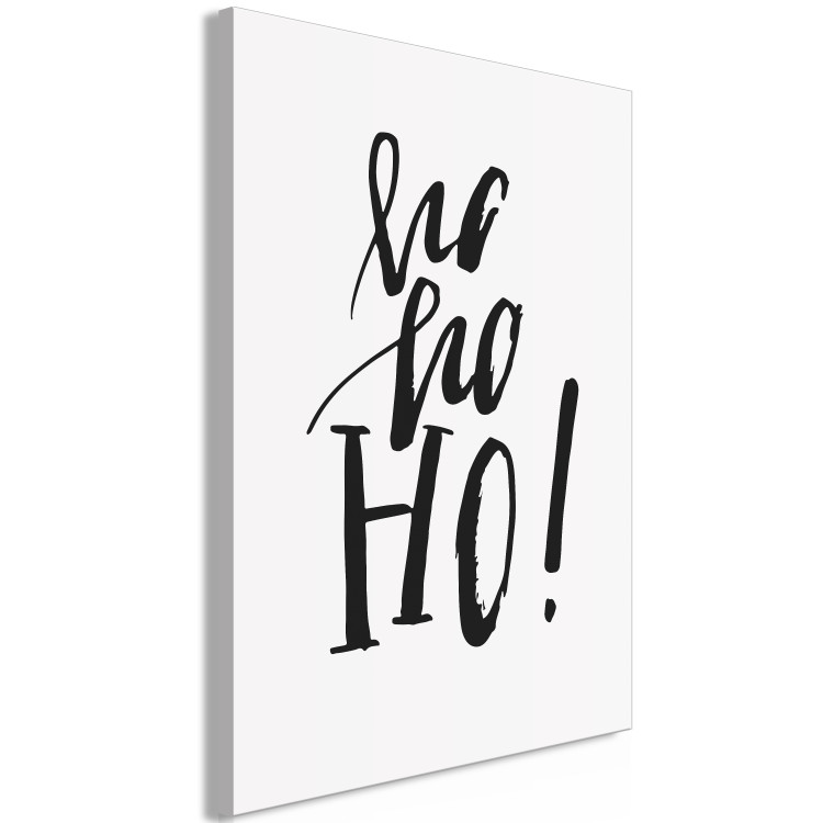 Canvas Art Print Ho, ho - winter graphic with an English inscription 130724 additionalImage 2