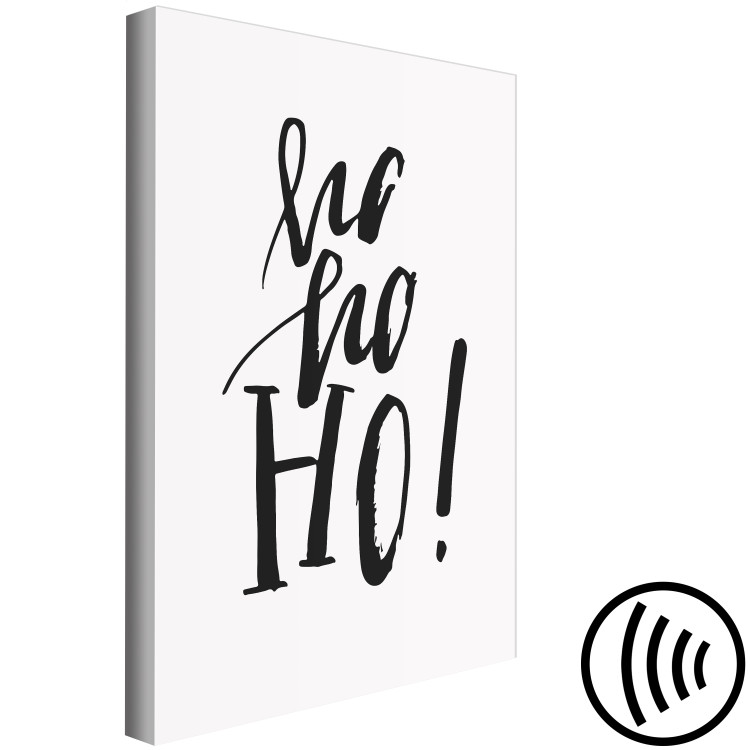 Canvas Art Print Ho, ho - winter graphic with an English inscription 130724 additionalImage 6