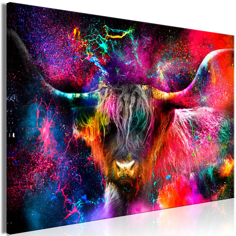 Large canvas print Colorful Bull [Large Format] 131524 additionalImage 3