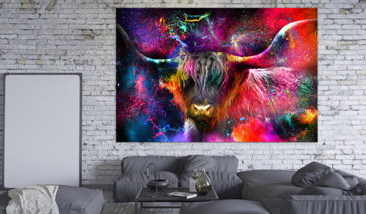 Large canvas print Colorful Bull [Large Format] 131524 additionalImage 6