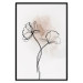Wall Poster Path to the Sun - plant with a flower on a light background in a line art style 131924 additionalThumb 18