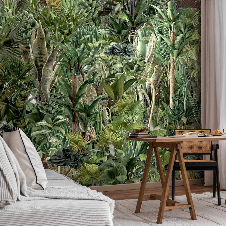 Wall Mural Rich jungle - exotic green wilderness landscape with trees 135224 additionalImage 4