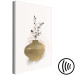 Canvas Art Print Brown Vase with Green Twig - Still Life in Scandi Boho Style 136524 additionalThumb 6