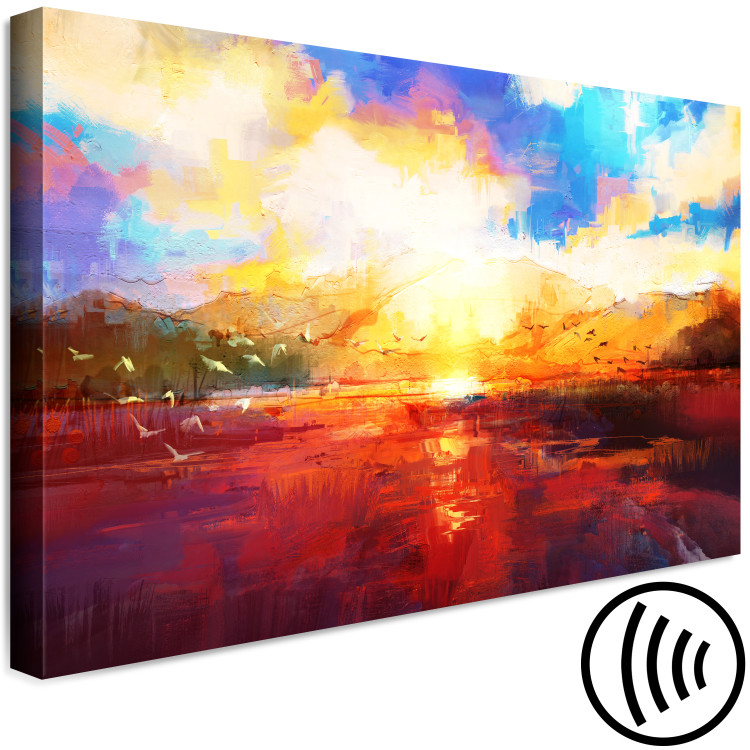 Canvas Art Print Afternoon over the Floodplain (1-piece) - picturesque sunset 138224 additionalImage 6