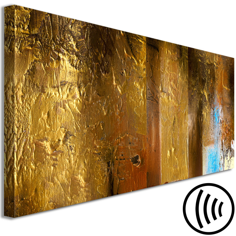 Canvas Print Golden Structures (1-piece) narrow - elegant modern abstraction 138524 additionalImage 6