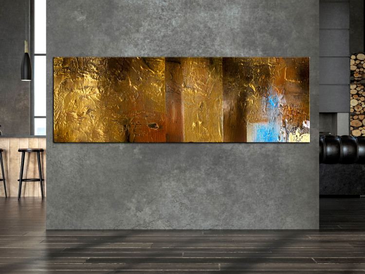Canvas Print Golden Structures (1-piece) narrow - elegant modern abstraction 138524 additionalImage 3