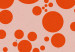 Canvas Orange Suns (1-piece) Vertical - abstraction on a pink background 142424 additionalThumb 5
