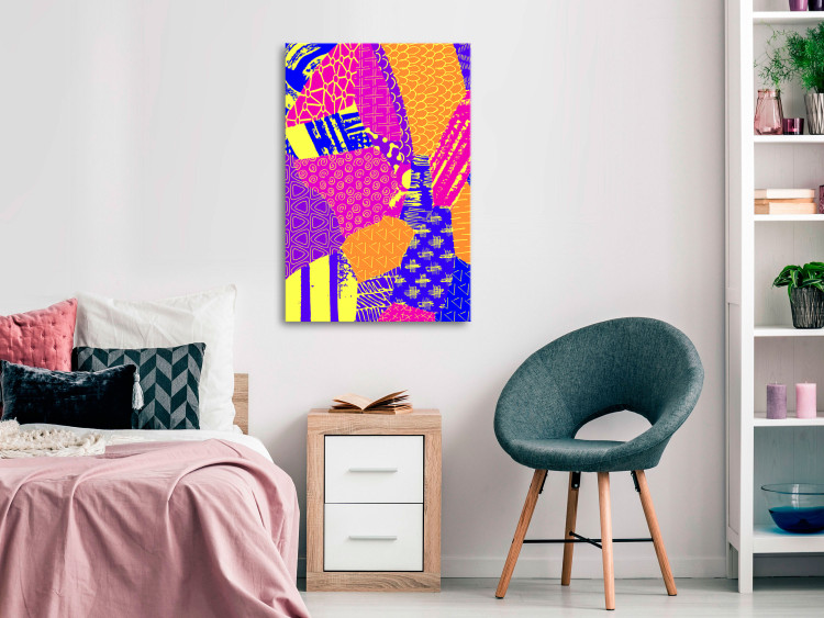 Canvas Joyful Energy (1-piece) Vertical - modern colorful abstraction 142624 additionalImage 3