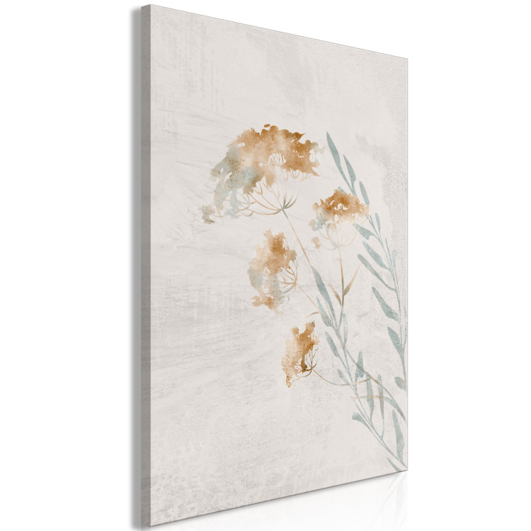 Canvas Spring Branches (1-piece) Vertical - plant landscape on a beige background 142824 additionalImage 2