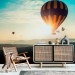 Wall Mural Balloon flight - landscape of balloons soaring into the sky over mountains 143124