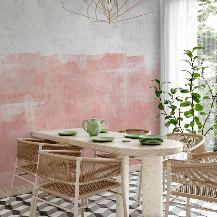 Wall Mural Pink wall - abstraction with pink on blue background with 143924 additionalImage 7