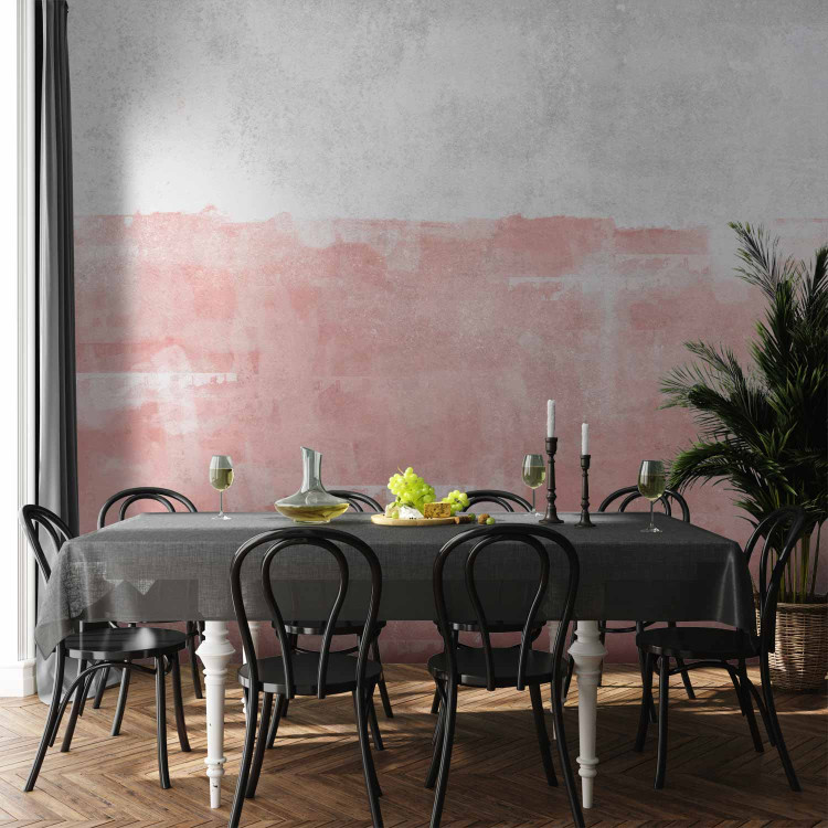 Wall Mural Pink wall - abstraction with pink on blue background with 143924 additionalImage 6
