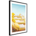 Wall Poster Summer at the Seaside - Yellow Sun Loungers on the Beach Lit by the Holiday Sun 144124 additionalThumb 7