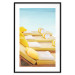 Wall Poster Summer at the Seaside - Yellow Sun Loungers on the Beach Lit by the Holiday Sun 144124 additionalThumb 19
