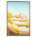 Wall Poster Summer at the Seaside - Yellow Sun Loungers on the Beach Lit by the Holiday Sun 144124 additionalThumb 17