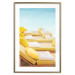 Wall Poster Summer at the Seaside - Yellow Sun Loungers on the Beach Lit by the Holiday Sun 144124 additionalThumb 20