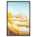 Wall Poster Summer at the Seaside - Yellow Sun Loungers on the Beach Lit by the Holiday Sun 144124 additionalThumb 16