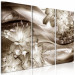 Canvas Print Sepia Lilies - Delicate Flowers in a Crystal Garden 146024 additionalThumb 2
