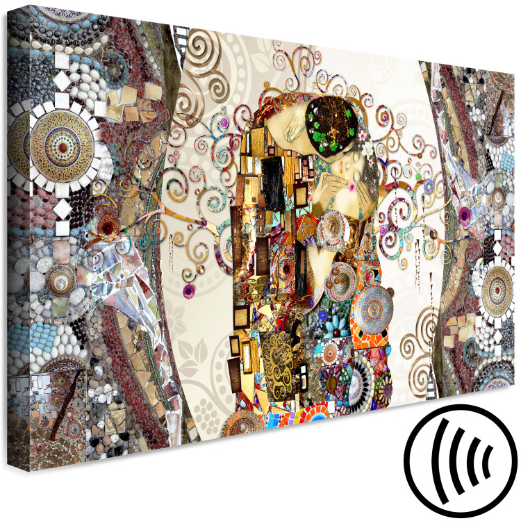 Canvas Kiss of the Lovers (1-piece) - colorful Klimt-inspired artwork 148824 additionalImage 6
