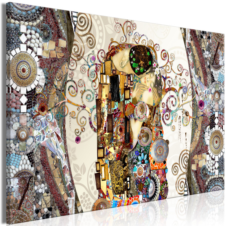 Canvas Kiss of the Lovers (1-piece) - colorful Klimt-inspired artwork 148824 additionalImage 2