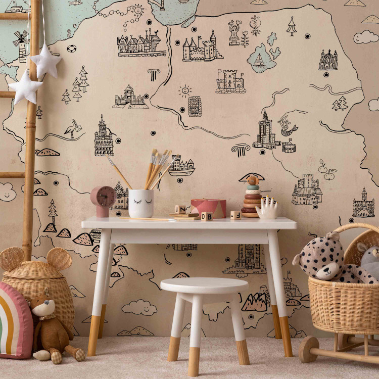 Wall Mural Map of Poland for Children - Interesting Places and Tourist Attractions 149224 additionalImage 4