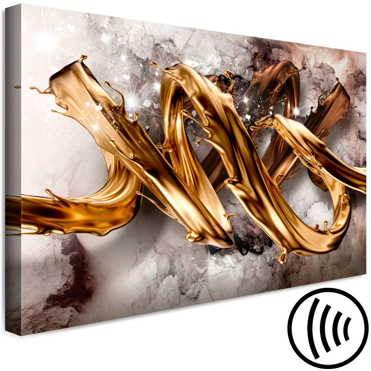 Canvas Print Metallic Abstraction (1 Part) Wide 150024 additionalImage 6